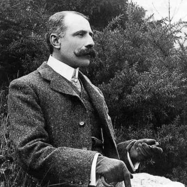 Edward Elgar: English composer Edward Elgar, likely in the early 1900s.