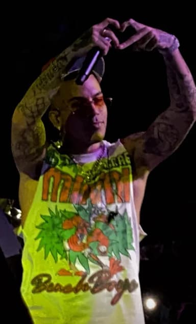 Sfera Ebbasta: Rapper Sfera Ebbasta in Lloret De Mar. August 2022