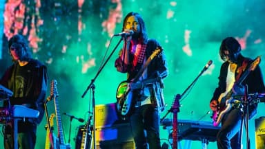 Tame Impala: Australian musical project Tame Impala performing at the Flow Festival in Helsinki, Finland on August 10, 2019