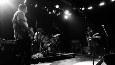 The Clean: The Clean. The band together on stage. At the ICA, The Mall (St James's, London).