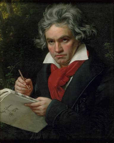 Ludwig van Beethoven: Beethoven with the manuscript of the Missa solemnis