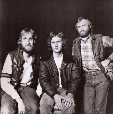 Genesis: Press photo of the band Genesis by Atlantic Records to promote their album Duke (1980). No copyright markings on the photo and no registration could be found