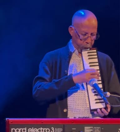 Hailu Mergia: Hailu Mergia playing the Melodica in a performance at Perth Town Hall for the Perth Festival, Western Australia, 2025