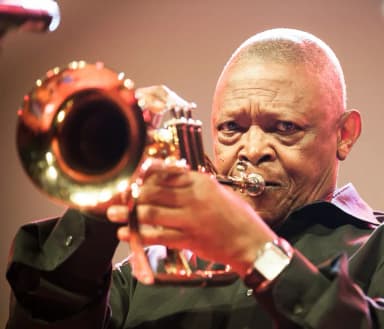 Hugh Masekela: photo by Jacob Crawfurd