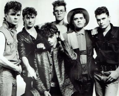 INXS: Musical group INXS in a 1983 publicity photo for ATCO Records, their American label.