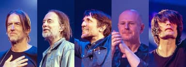 Radiohead: From left to right: Ed O'Brien, Thom Yorke, Colin Greenwood, Philip Selway, and Jonny Greenwood
